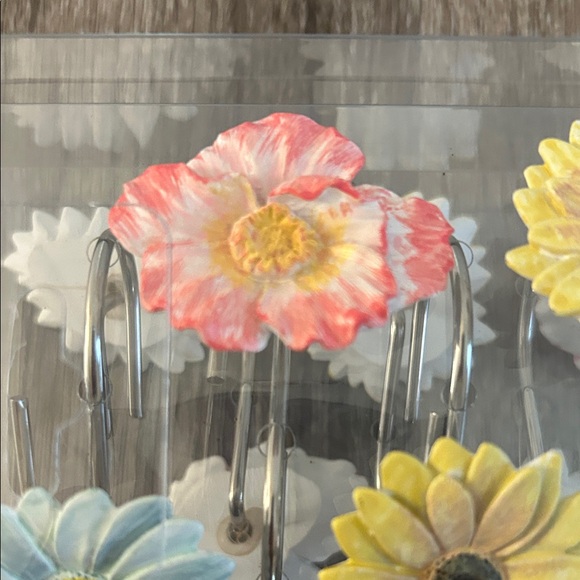 Colorful Floral Shower Curtain Hooks - Picture 2 of 4